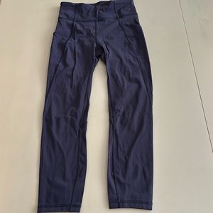 Lululemon Black Fast Free 25 inch Tight Size 4